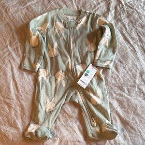 NWT Carter's Green Bunny Footie